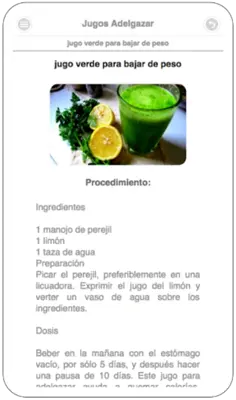 Jugos para Adelgazar android App screenshot 1