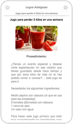 Jugos para Adelgazar android App screenshot 2